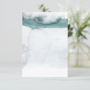 Günstiges Budget Aqua-grüne Aquarell-Hochzeit  Einladung