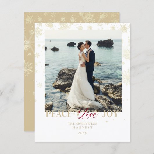 Günstiges Newlywings Erstes Weihnachtsschneeflocke (Vorne/Hinten)