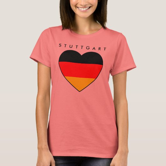Günstiges Stuttgart-Herz-Shirt Deutschland WM 2010 T-Shirt (Vorderseite)