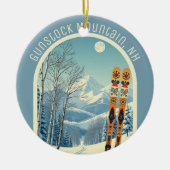 Gunstock Mountain New Hampshire ski souvenir  Keramik Ornament (Vorne)