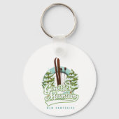 Gunstock Mountain New Hampshire Skiposter Schlüsselanhänger (Vorderseite)