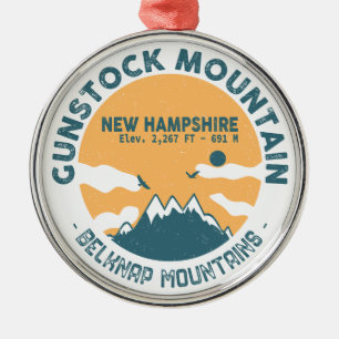 Gunstock Mountain NH - Retro Vintage SkiSouvenirs Ornament Aus Metall
