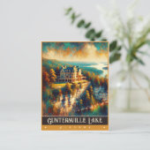 Guntersville Lake, Alabama | Vintage Malerei Postkarte (Stehend Vorderseite)