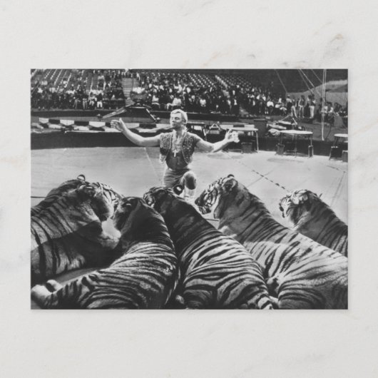 Gunther Gebel-Williams 1969 Postkarte (Vorderseite)