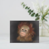 Gunung Baby Orangutan Postkarte (Stehend Vorderseite)