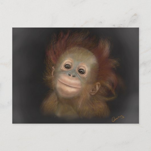Gunung Baby Orangutan Postkarte (Vorderseite)
