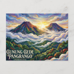 Gunung Gede Pangrango Nationalpark Indonesien Postkarte