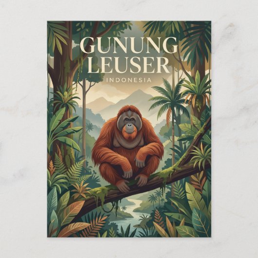 Gunung Leuser Indonesien Postkarte (Vorderseite)
