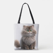 GUOFY SMILING GRAY TABBY CARTOON CAT TASCHE (Rückseite)