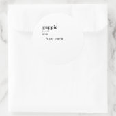 GUPPIE RUNDER AUFKLEBER (Tasche)