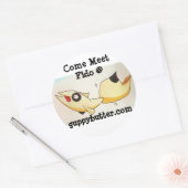 Guppy Butter kommt Fido-Sticker Runder Aufkleber (Umschlag)