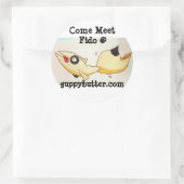 Guppy Butter kommt Fido-Sticker Runder Aufkleber (Tasche)