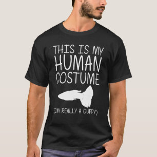Guppy Easy Halloween Human Costume Regenbogenfisch T-Shirt