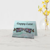 Guppy-Liebe Karte (Gelbe Blume)