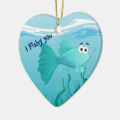 Guppyfischillustration Keramik Ornament (Links)