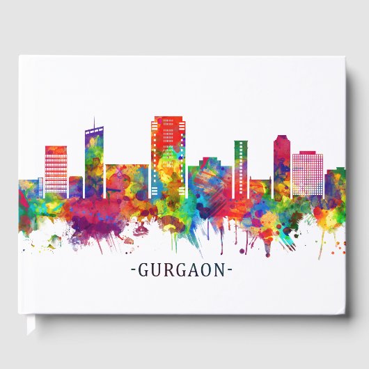 Gurgaon Haryana Skyline Gästebuch (Vorderseite)