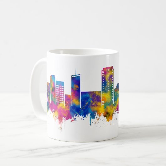Gurgaon Haryana Skyline Kaffeetasse (Vorderseite Links)
