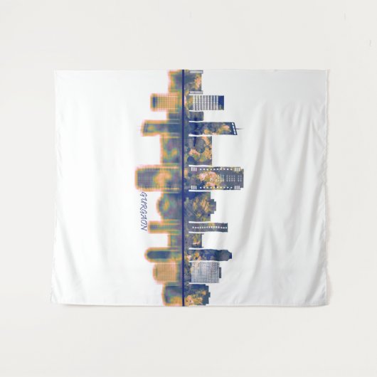 Gurgaon Skyline Wandteppich (Vorderseite (Horizontal))