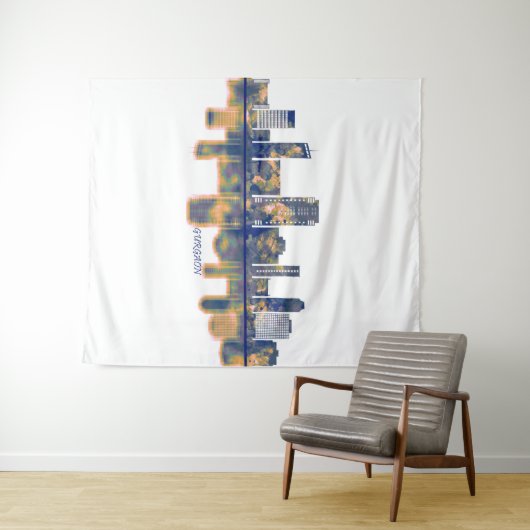 Gurgaon Skyline Wandteppich (Beispiel (Horizontal))