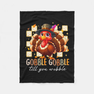 Gurgel bis du wackelst Lustiger Truthahn Thanksgiv Fleecedecke