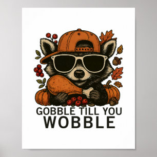 Gurgel bis du wackelst Lustiges Thanksgiving-Famil Poster