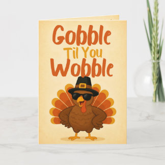 Gurgel bis du wackelst Thanksgiving-Karte Feiertagskarte