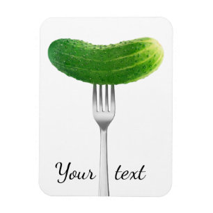 Gurke auf einer Gabel Magnet