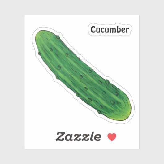 Gurke Aufkleber (Blatt)