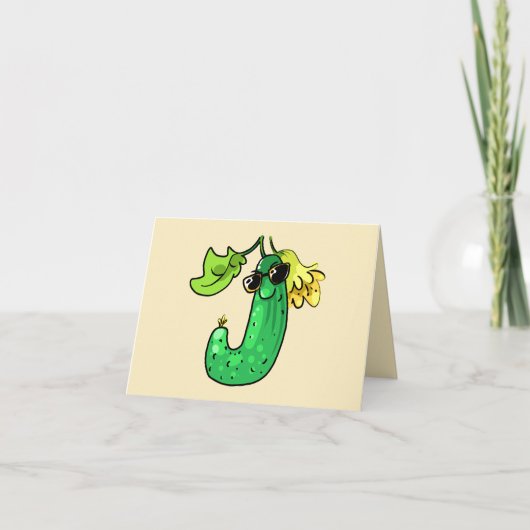 Gurke cucumber dankeskarte (Vorderseite)