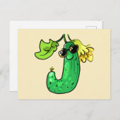 Gurke cucumber postkarte (Vorne/Hinten)