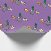Gurke, die Katzen - Katze gegen Gurken-Schrecken Geschenkpapier (Ecke)