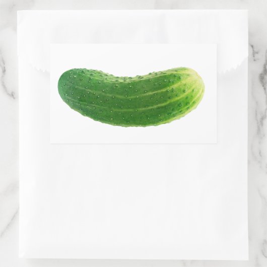 Gurke Rechteckiger Aufkleber (Tasche)