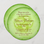 Gurke Wellness-Center Bridal Dusche Einladung (Vorne/Hinten)