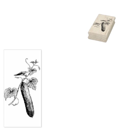 Gurken auf Wein Gummistempel (Stempel)