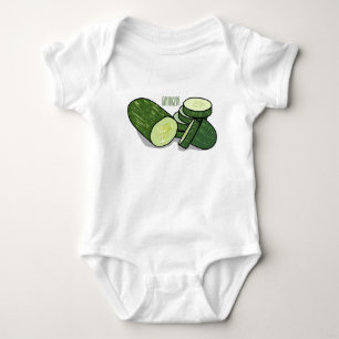 Gurken-Comic-Illustration Baby Strampler