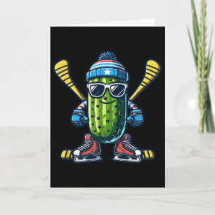 Gurken-Eishockey-Cool-Gurken-Schlittschuhläufer Karte