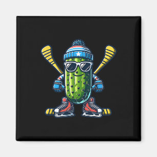 Gurken-Eishockey-Cooler-Pickel-Schlittschuhläufer Magnet