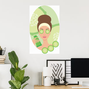 Gurken-Gesichtsmaske Poster
