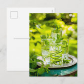 Gurken Minzwasser - Frisches Getränk Feiertagspostkarte (Vorne/Hinten)