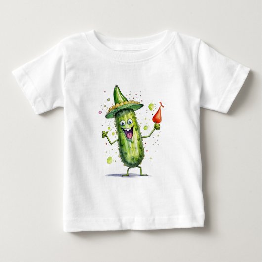 Gurken mit Birthday Hats Baby T-shirt (Vorderseite)