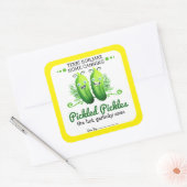 Gurken, personalisierte Zuhause-Konservierung Quadratischer Aufkleber (Umschlag)