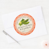 Gurken, personalisierte Zuhause-Konservierung Runder Aufkleber (Umschlag)