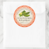 Gurken, personalisierte Zuhause-Konservierung Runder Aufkleber (Tasche)