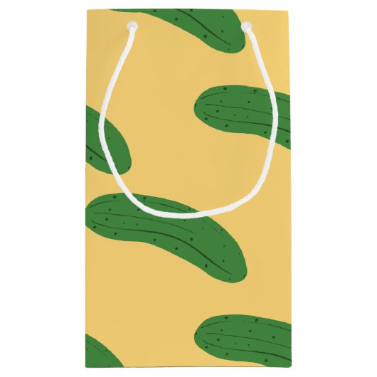Gurken Pickles Gemüse Lover Spaß Kleine Geschenktüte (Rückseite)