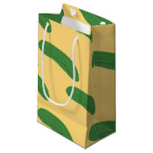 Gurken Pickles Gemüse Lover Spaß Kleine Geschenktüte (Vorderseite Schrägansicht)