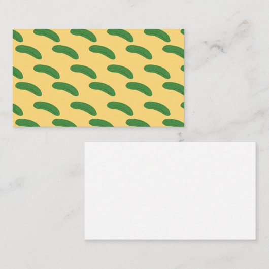Gurken Pickles Gemüse Lover Spaß Visitenkarte (Vorne/Hinten)