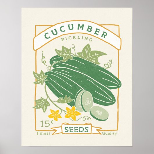 Gurken (pickling), Saatverpackungspulver Poster (Vorne)