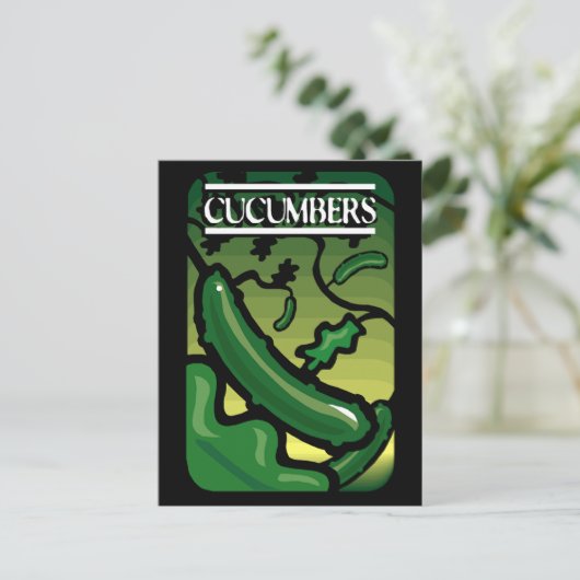 Gurken Postkarte (Stehend Vorderseite)