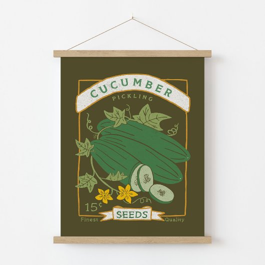 Gurken-Samenpaket (rustikales Grün) Poster