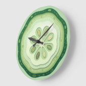 Gurken Scheibe  Große Wanduhr (Winkel)